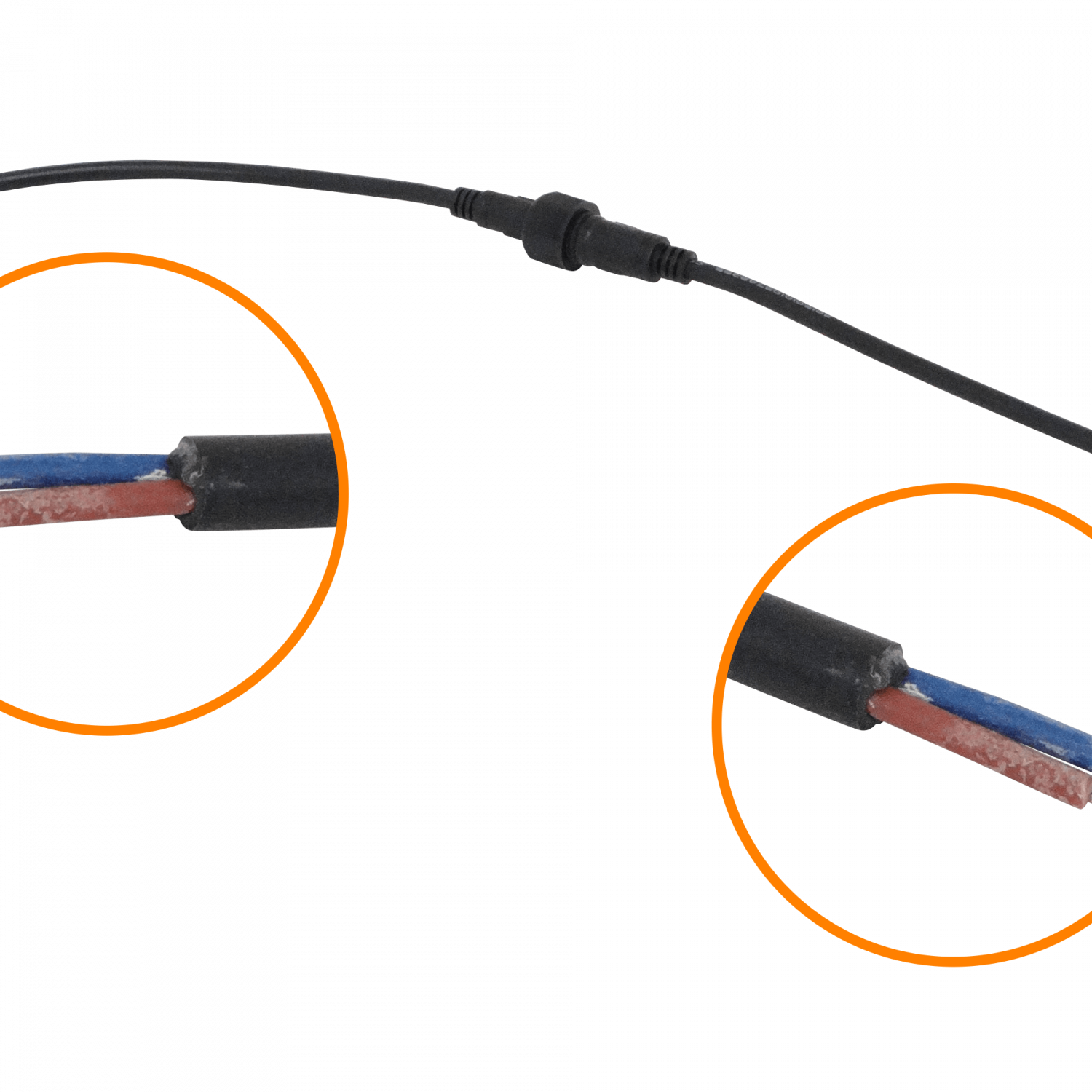 Par de Cables 20+20cm Macho-Hembra 2-pin Volantes Conectores Multiuso-DC (Código: PAR-2PIN) 3