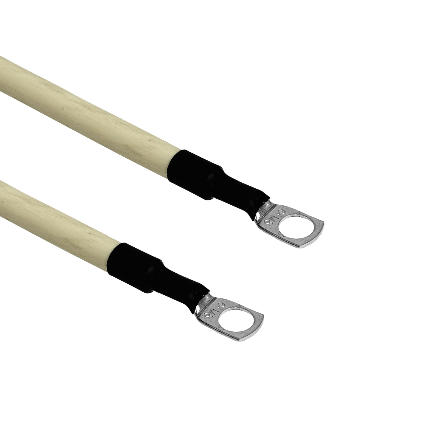 Cable 50cm 21,2mm2 4AWG Blanco 8mm-Diametro-Conector 0,5mt 1