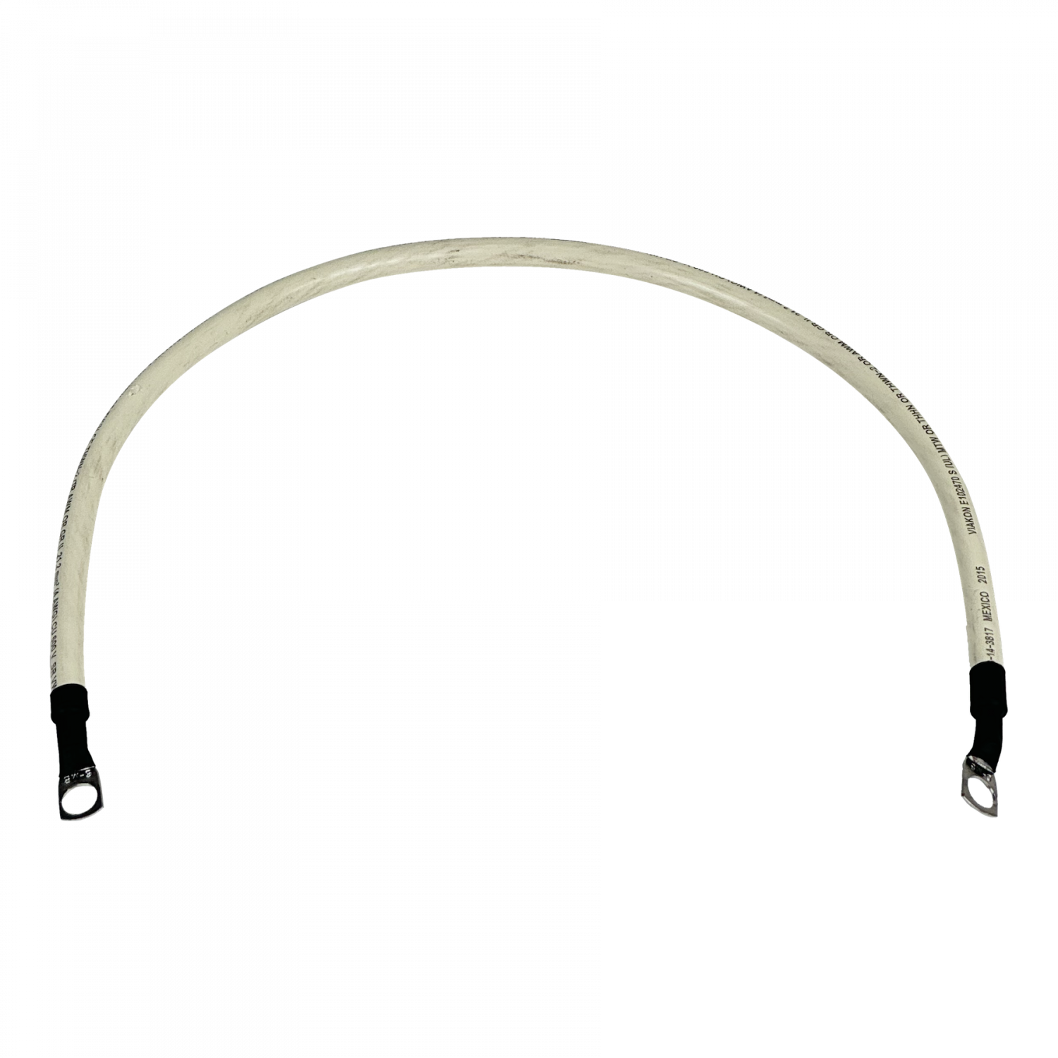 Cable 50cm 21,2mm2 4AWG Blanco 8mm-Diametro-Conector 0,5mt 2