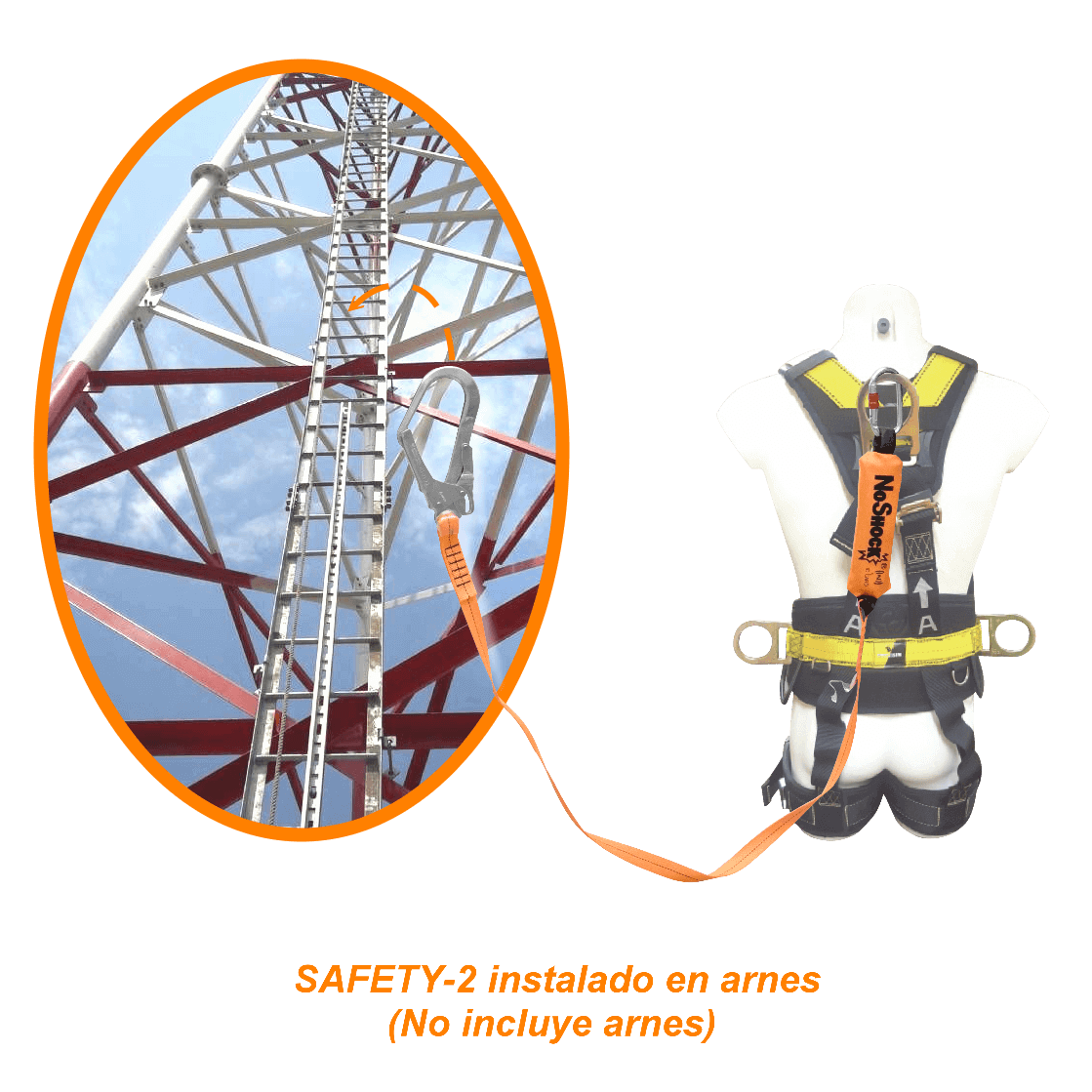 Cuerda de Seguridad Temporal SAFETY-2 1.8–3.5 m, 90 kg, 4.4 kN 3