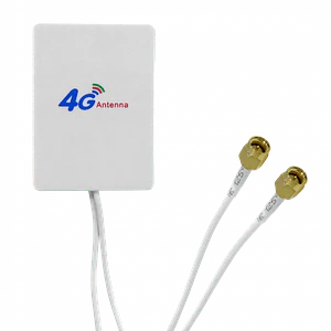 Antena 2x2 SMA-M, 10dBi, 791-2690MHz, 0.8-2.7GHz, 2m Cables (52x73mm)