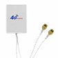 Antena 2x2 SMA-M, 10dBi, 791-2690MHz, 0.8-2.7GHz, 2m Cables (52x73mm) - Miniatura 1