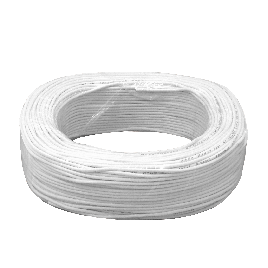 Cable Conductor Blanco 1x26AWG Cobre 0,13mm² Aislado PVC 100m 2