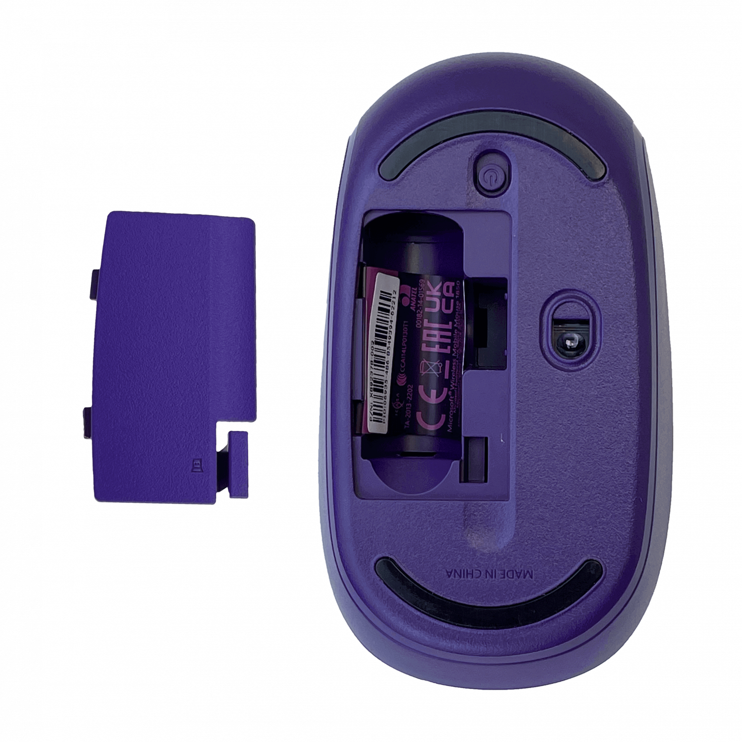 Mouse Violeta USB inalambrico 2,4GHz req/1-AA Purple Morado 3