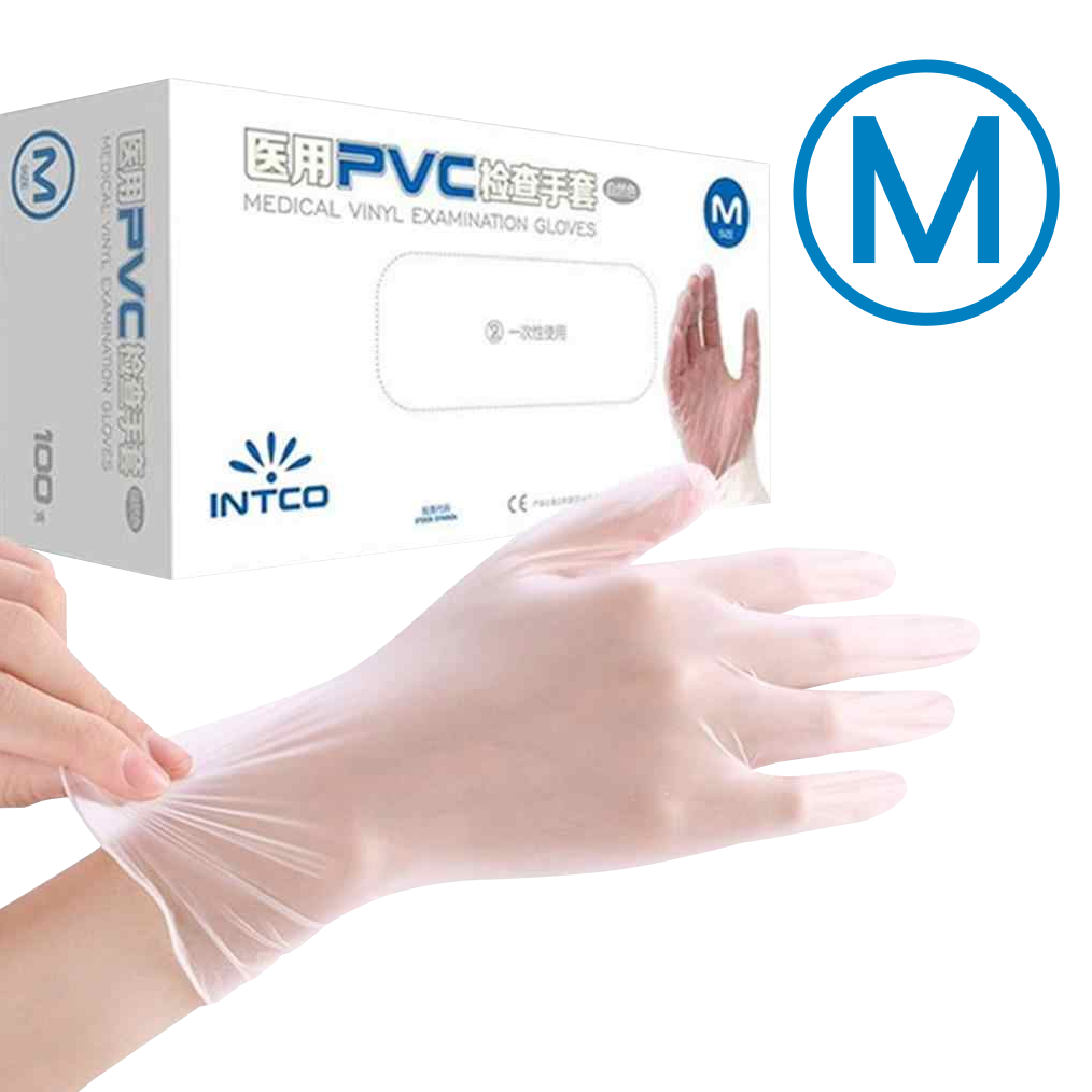 Guantes PVC Blanco Desechables Talla M (50 pares, 100 unidades) 2