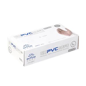 Guantes PVC Blanco Desechables Talla L (50 pares, 100 unidades)  
