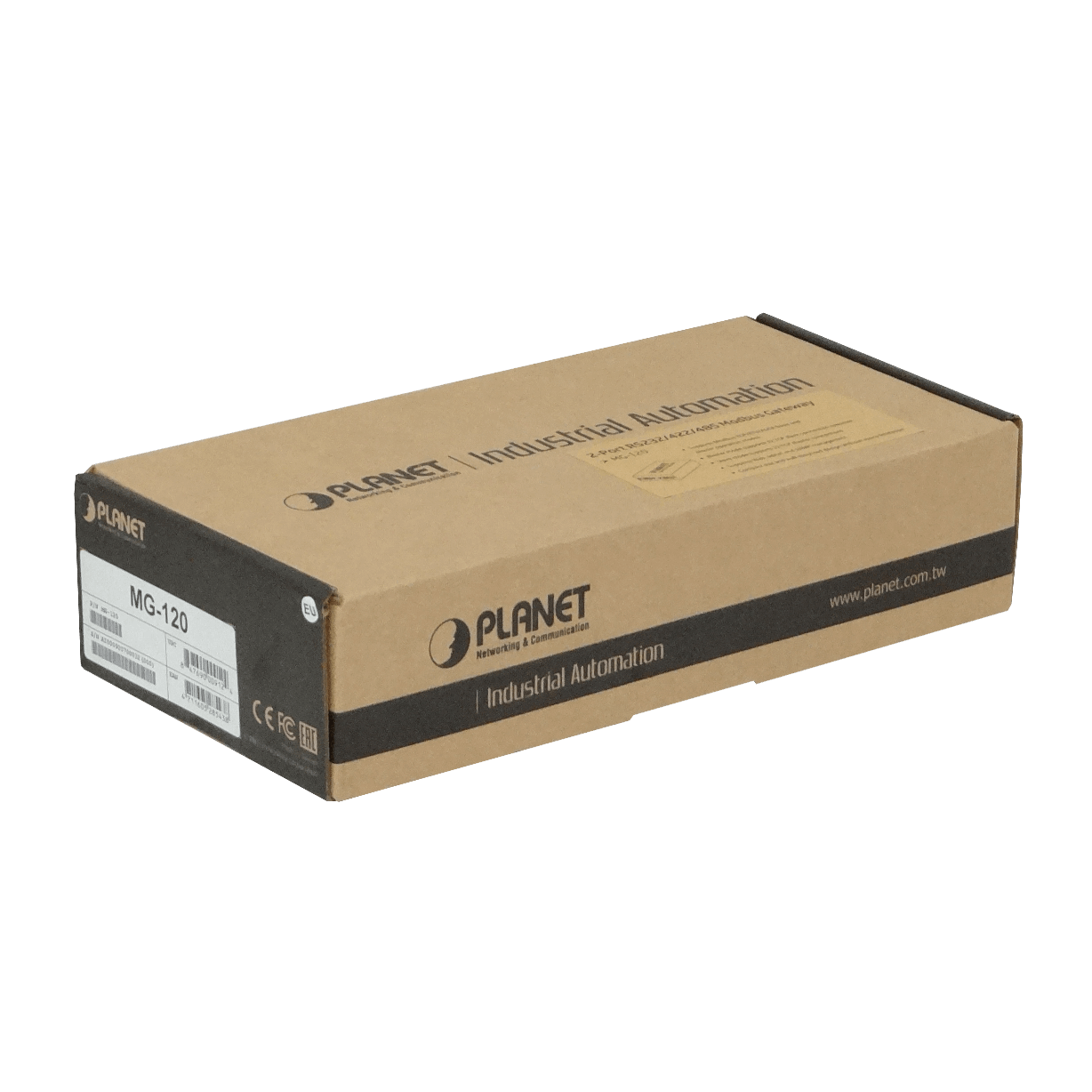 Transceptor Modbus RS232/422/485, 2 DB9, Ethernet 5VDC, PLANET MG-120 1
