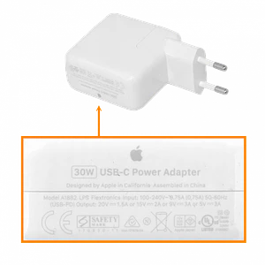 Cargador Original Apple USB C 30W MR2A2ZM/A A1882