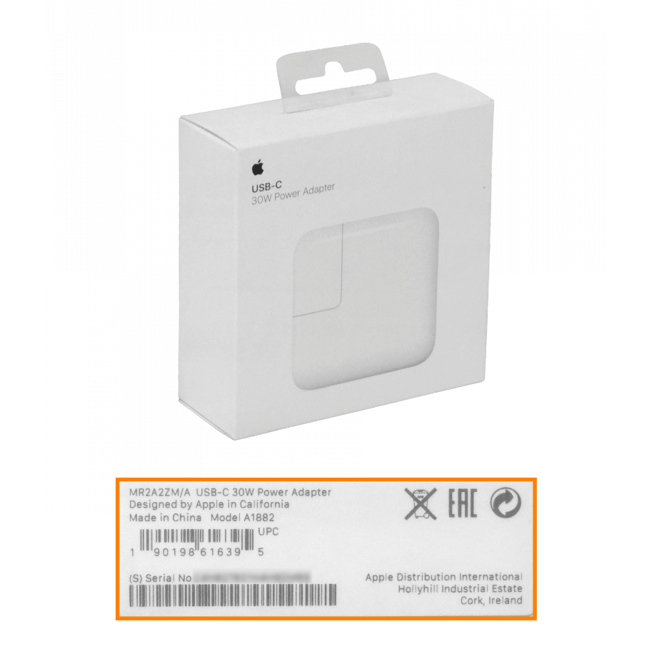 Cargador Original Apple USB C 30W MR2A2ZM/A A1882 4