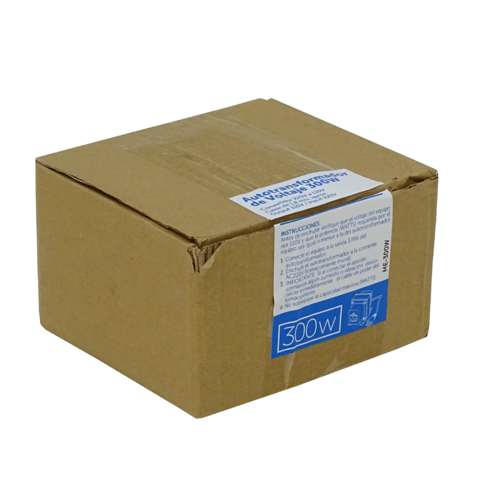 Trasformador 300W MACROTEL, 110V-220VAC, Fusible-5A, Trafo 4