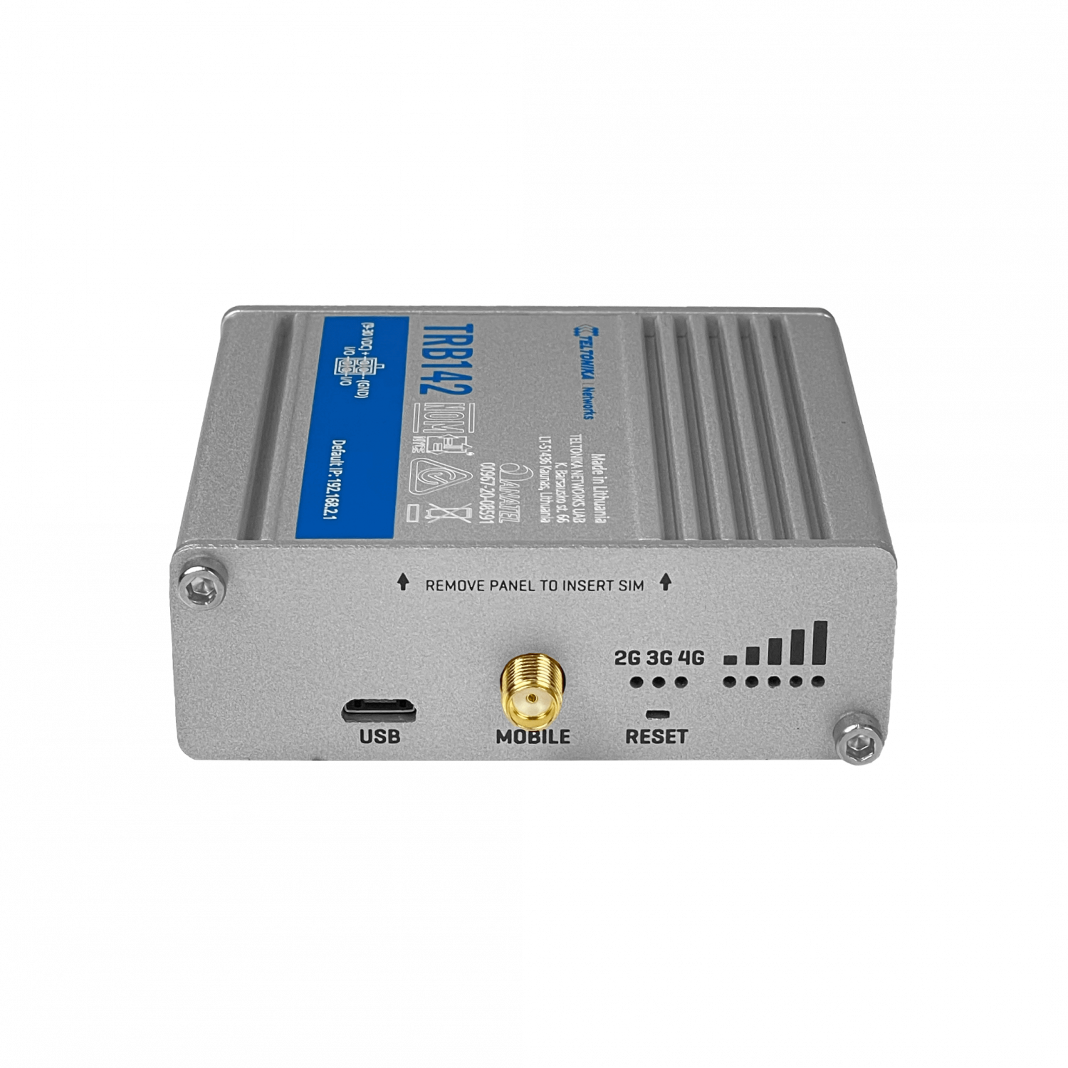 Gateway 4G LTE TELTONIKA TRB142 RS232 Cat1 1 SIM USB 2xI/O 9-30V SMA 3
