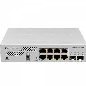 Switch MikroTik CSS610-8G-2S+IN, 8 Puertos 1G, 2-SFP+ 10G, PoE-in, SwOS-Lite, Rackmount