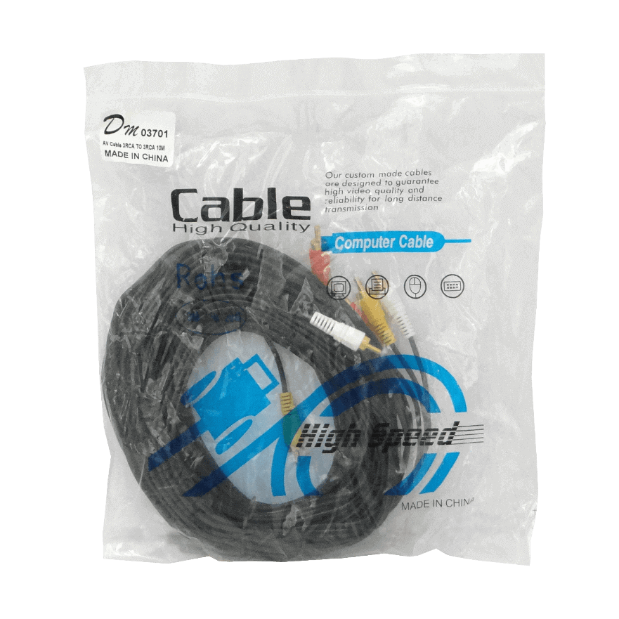 Cable Audio Video 3 RCA Macho a 3 RCA Macho, 10 Metros 2