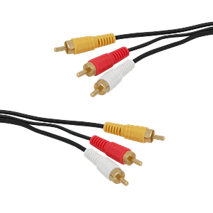 Cable Audio Video 3 RCA Macho a 3 RCA Macho, 5 Metros