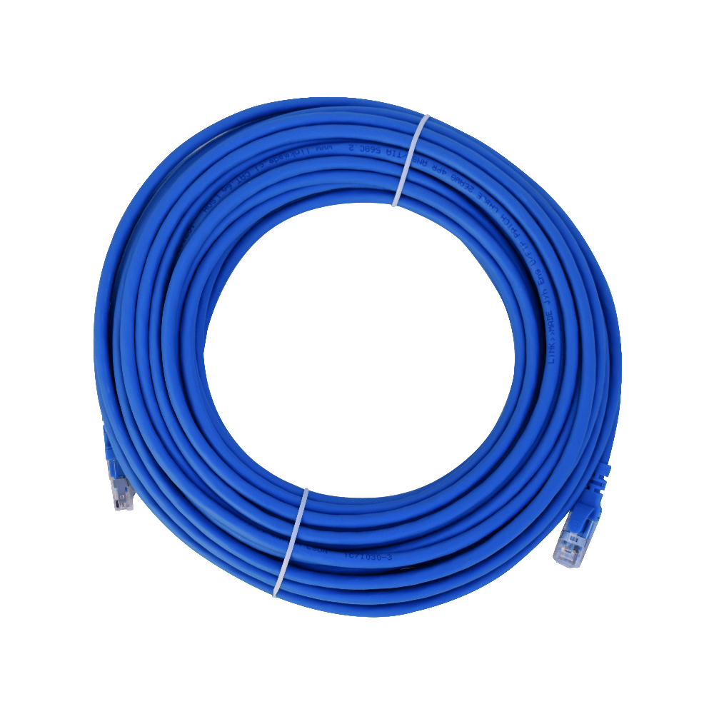 Cable Patch LINKMADE Cat6A U/FTP Azul LSZH, 15m, Inyectado, Multifilar 4