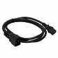 C13-Hembra-10A C20-Macho-16A Cable Poder 1,5-1,8mt Negro - Miniatura 2