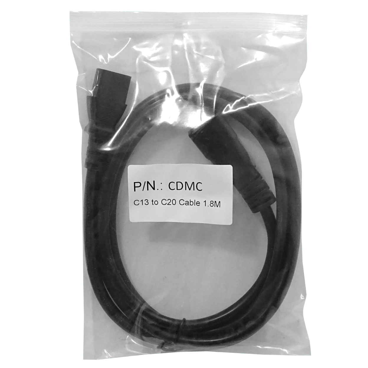 C13-Hembra-10A C20-Macho-16A Cable Poder 1,5-1,8mt Negro 3