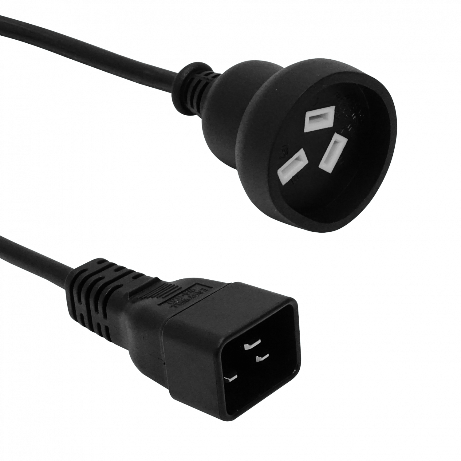 C20-Macho I-Hembra Cable Poder Negro 0,5mt Type-I=Argentina/Australia 1