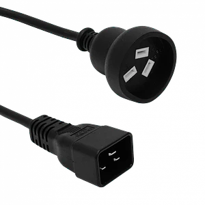 C20-Macho I-Hembra Cable Poder Negro 0,5mt Type-I=Argentina/Australia