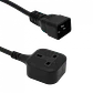 C20-Macho UK-Hembra Cable Poder 0,5mt Negro 50cm - Miniatura 1