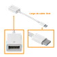 Cable Apple Original USB-C a USB-A hembra 8cm corto modelo A1632 para adaptacion - Miniatura 1