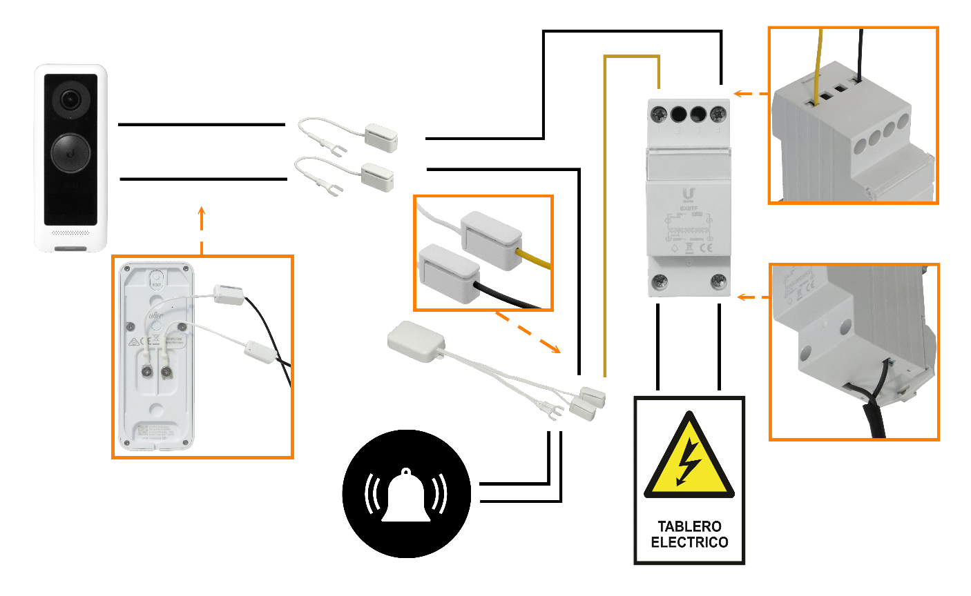 Timbre Inteligente con Cámara de Visión Nocturna, Ubiquiti G4 Doorbell, WiFi UniFi Auto-Link, Blanco 3