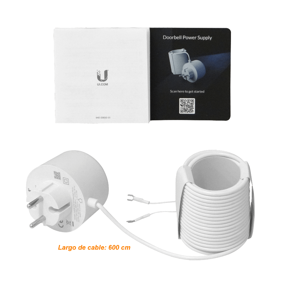 Fuente de Poder Ubiquiti UVC-G4-DOORBELL-PS - 20VAC, 0.7A, Cable 6m 1