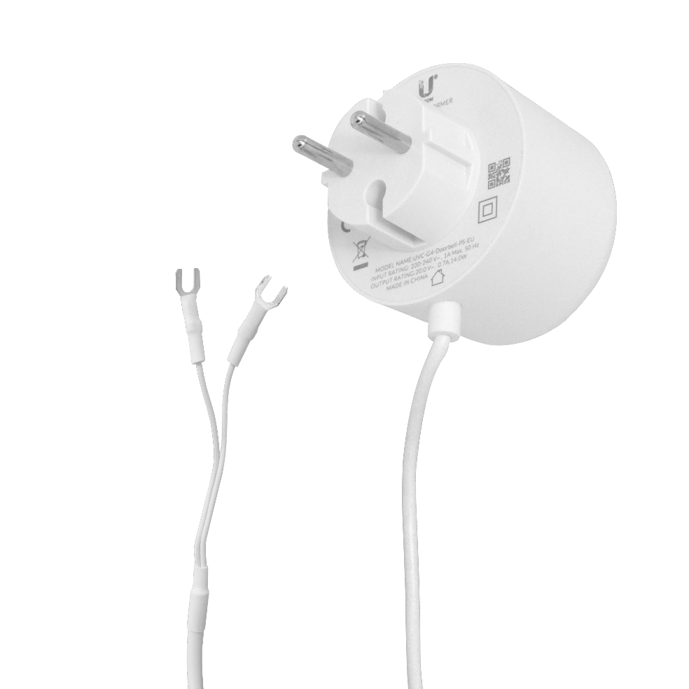 Fuente de Poder Ubiquiti UVC-G4-DOORBELL-PS - 20VAC, 0.7A, Cable 6m 2