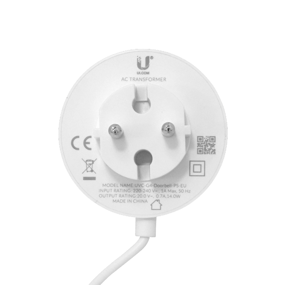 Fuente de Poder Ubiquiti UVC-G4-DOORBELL-PS - 20VAC, 0.7A, Cable 6m 5