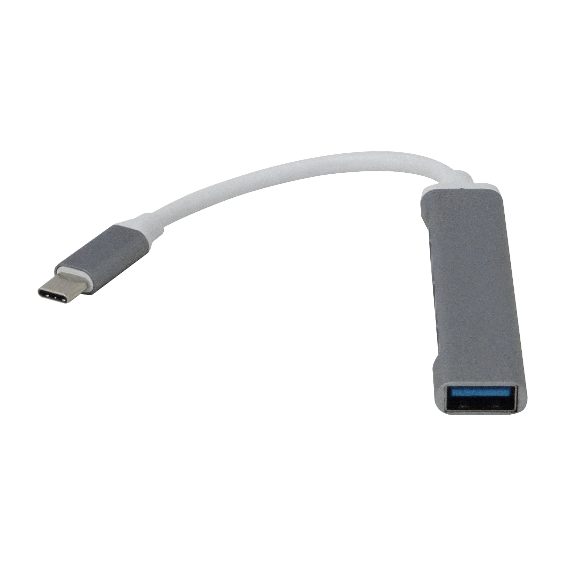 Hub USB 4 puertos USB3.0 conector USB-C aluminio cable 4cm 1