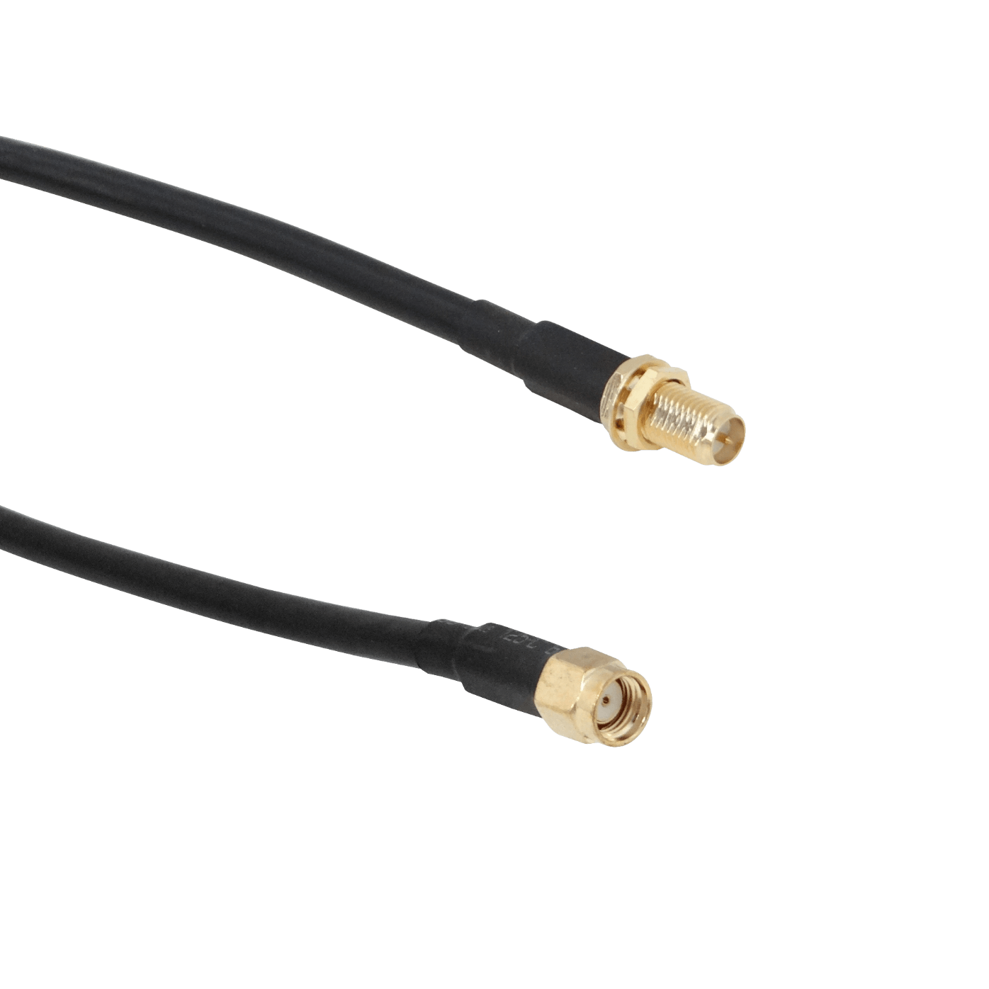 Cable Coaxial RPSMA-Hembra a RPSMA-Macho, Negro, 10m 1
