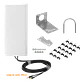 Antena Panel 2x9/12dBi, 2x SMA-M, 5m, 650-960MHz / 1710-2700MHz, 41x18x6cm - Miniatura 2