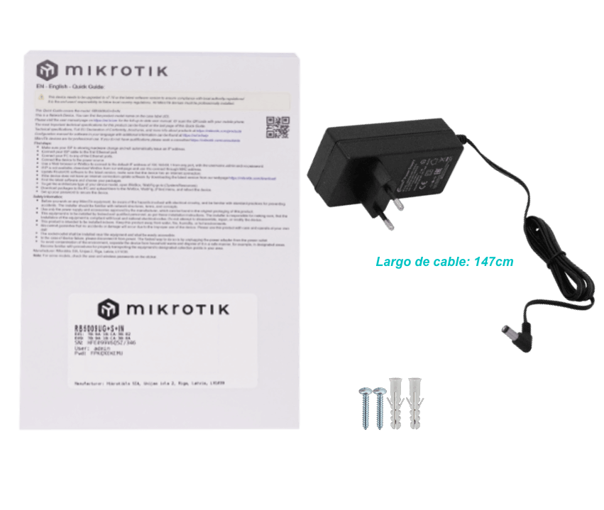 Router MikroTik RB5009UG+S+IN - x7 Puertos, x1 2.5G, x1 SFP+ 10G, CPU Quad-Core 1.4GHz, 1GB RAM 4