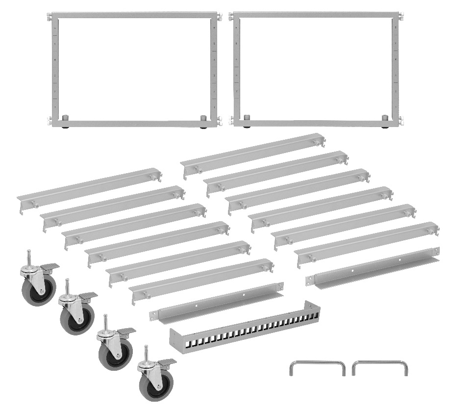 Bastidor Rack Ubiquiti URACK - 6U, Armable, con Ruedas y Patch 24xKeystone 6