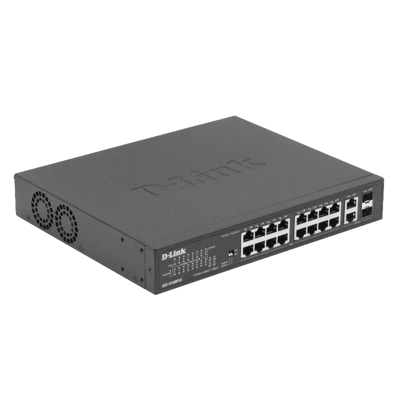 Switch PoE D-Link DES-1018MPV2, No Gestionado, 16/10/100Mbps PoE, Alcance 250 Metros 3
