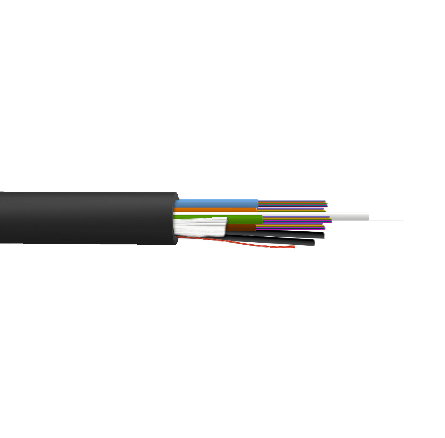 Cable de Fibra Óptica Monomodo 48 Fibras G652D LSZH 10mm 2-FRP-2,5mm - CFSJ48 1