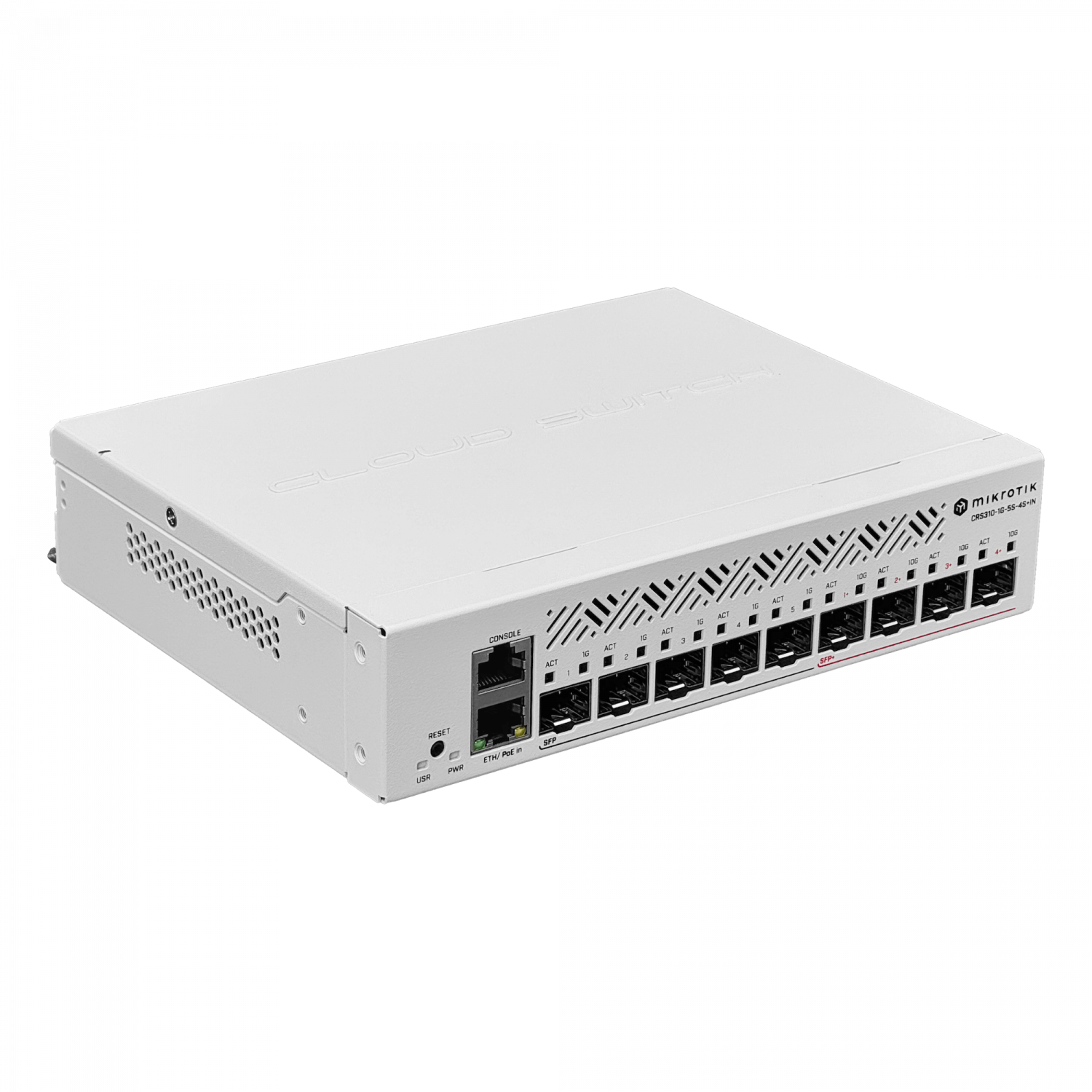 Switch MikroTik CRS310-1G-5S-4S+IN 5x SFP 4x SFP+ 1x GbE PoE-in Rack RouterOS L5 3