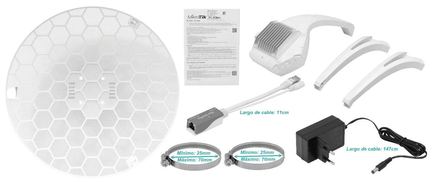 Router MikroTik LHG-LTE18-KIT CAT18 17dBi 1200/150Mbps 1-SIM 24V 391mm 5