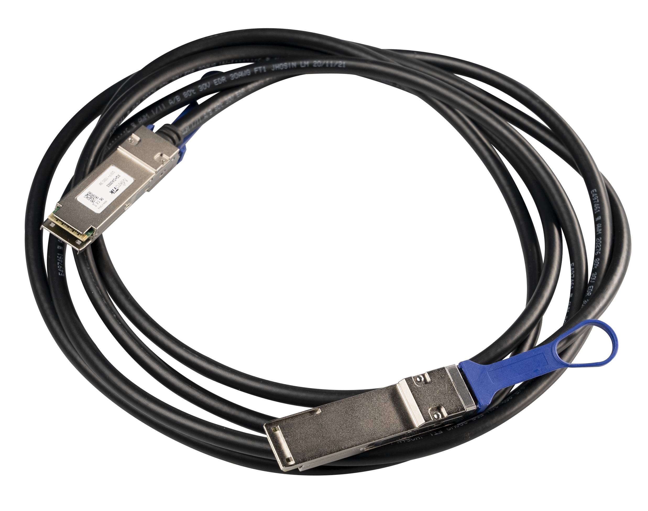 Cable Direct Attach MikroTik XQ+DA0003, QSFP28 40G/100G, 3m, Alta Velocidad, Conexión Segura 1