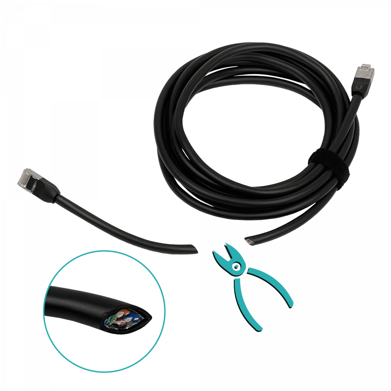 UBIQUITI 3mt Negro F/UTP Cat5e Cable UACC-Cable-Patch-Outdoor-3M-BK 6