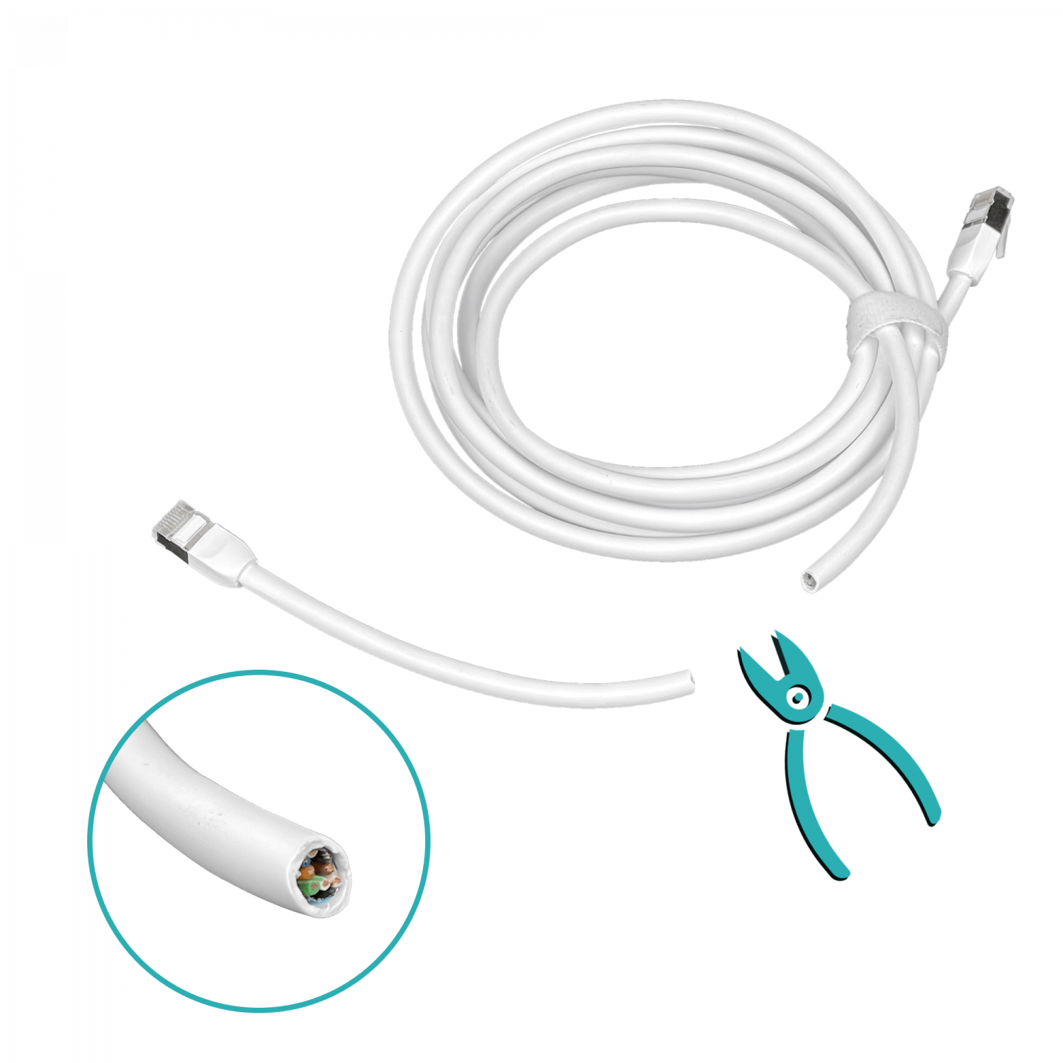 Cable Patch Cat5e Ubiquiti F/UTP Exterior Blanco 3m 3