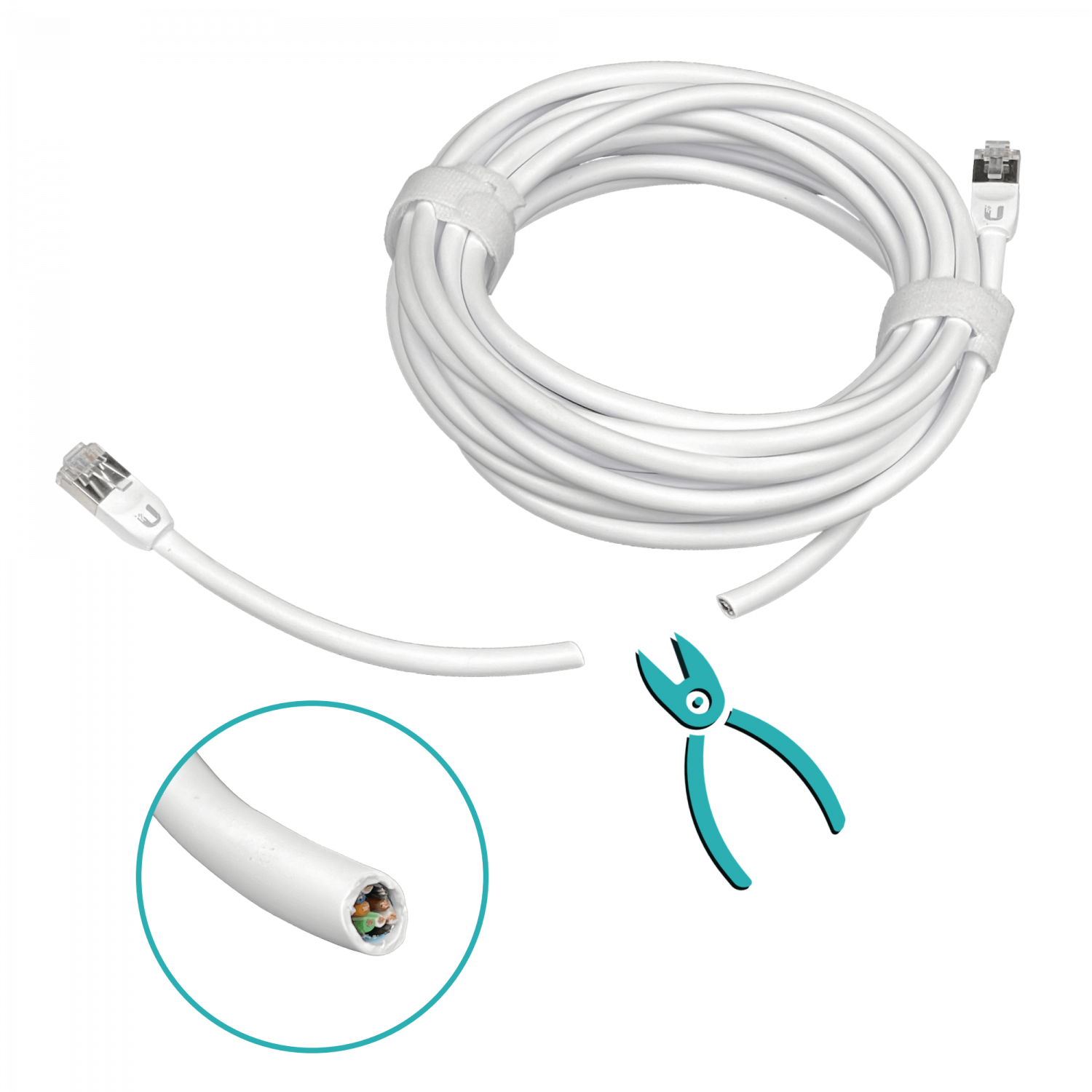 Cable Patch Cat5e Ubiquiti F/UTP Exterior Blanco 5m 1