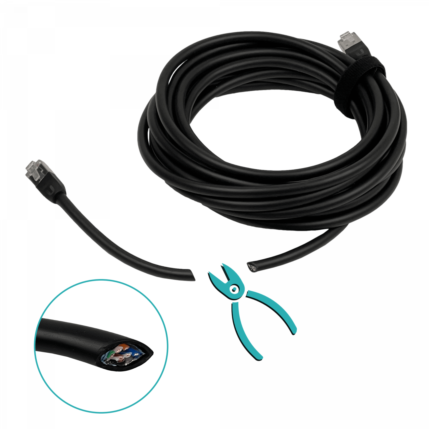 Cable Patch Cat5e Ubiquiti F/UTP Exterior Negro 5m 1