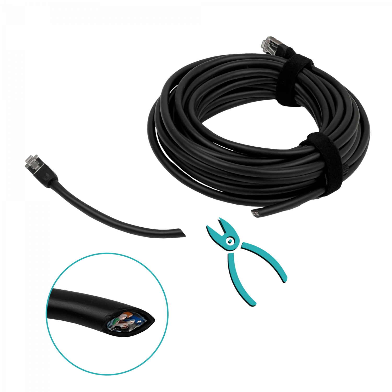 UBIQUITI 8mt Negro F/UTP Cat5e Cable UACC-Cable-Patch-Outdoor-8M-BK 5
