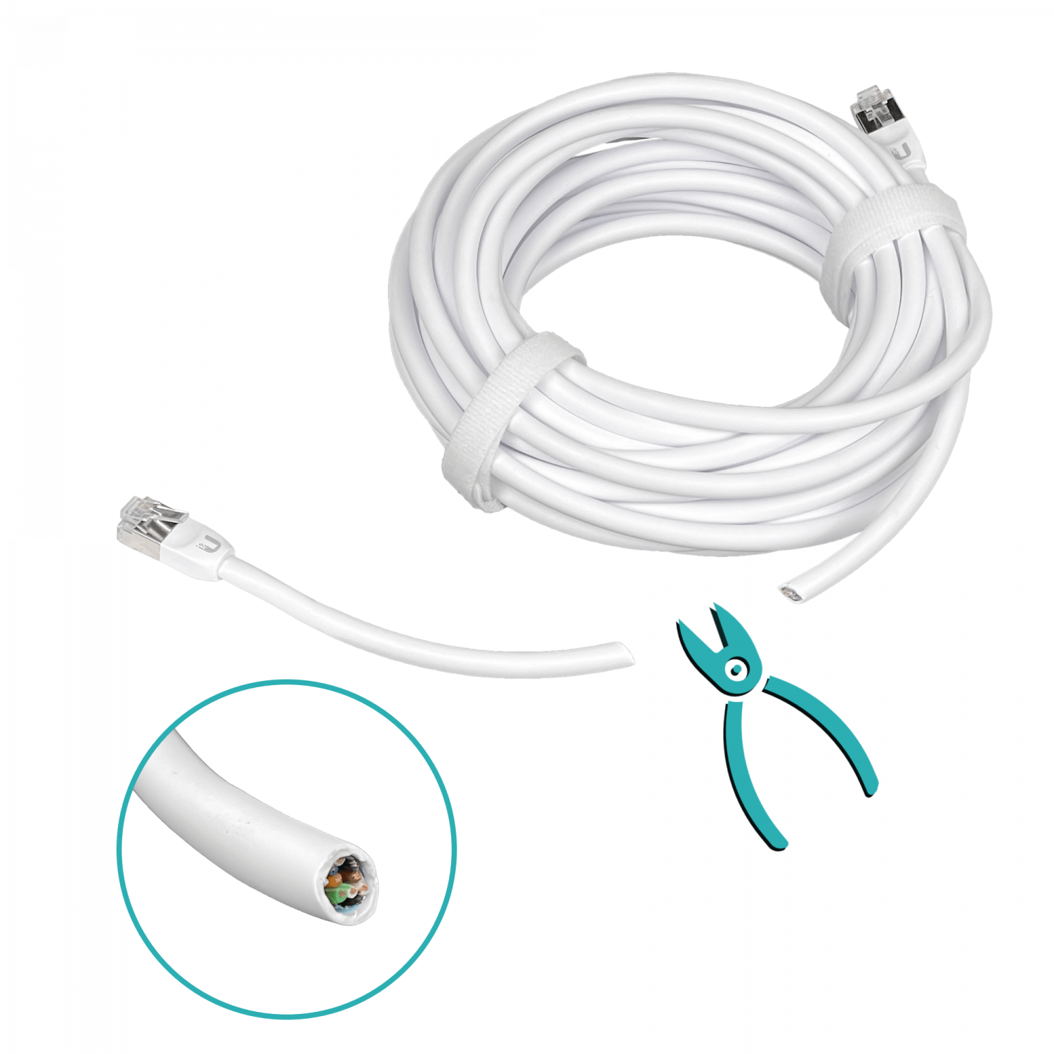 Cable Patch Cat5e Ubiquiti F/UTP Exterior Blanco 8m 2
