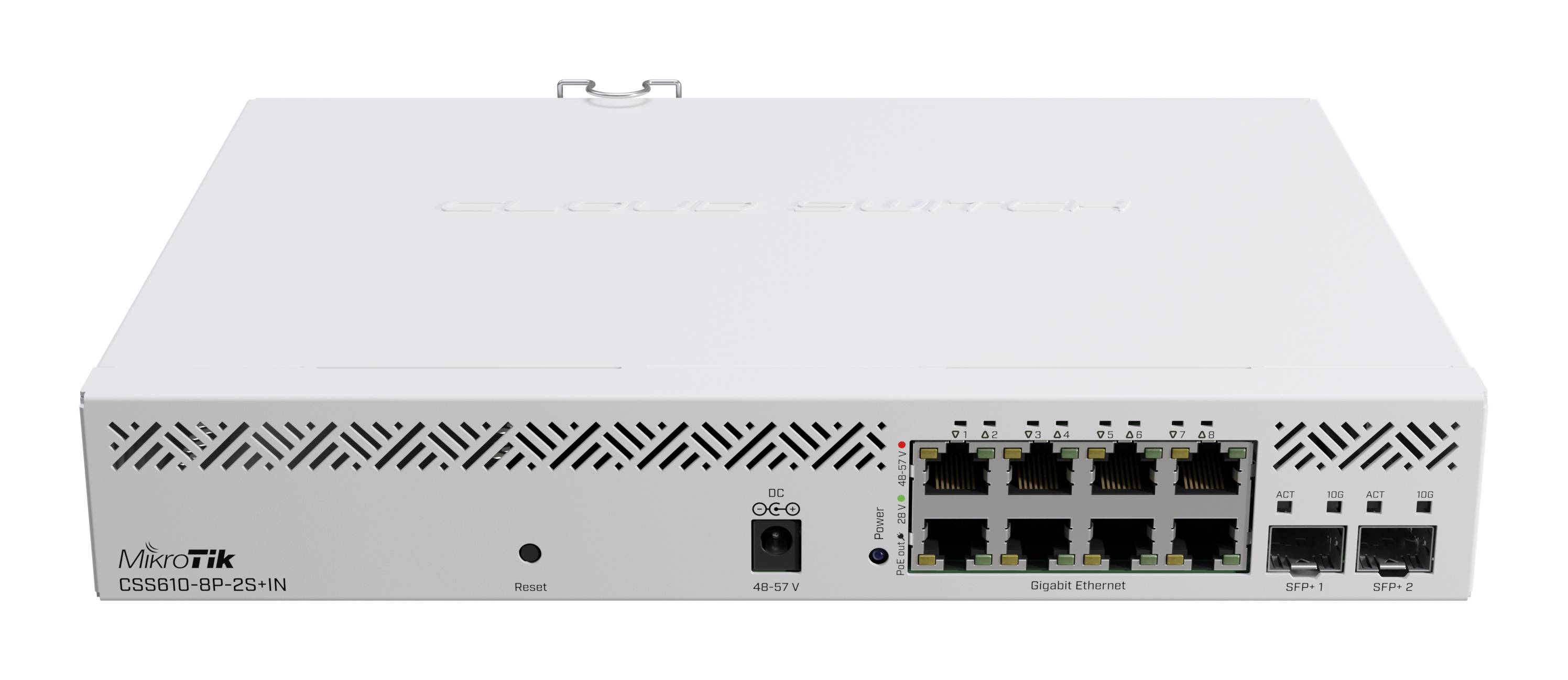 Switch MikroTik CSS610-8P-2S+IN 8x PoE 1G 2x SFP+ 10G 140W Rack SwOS 3