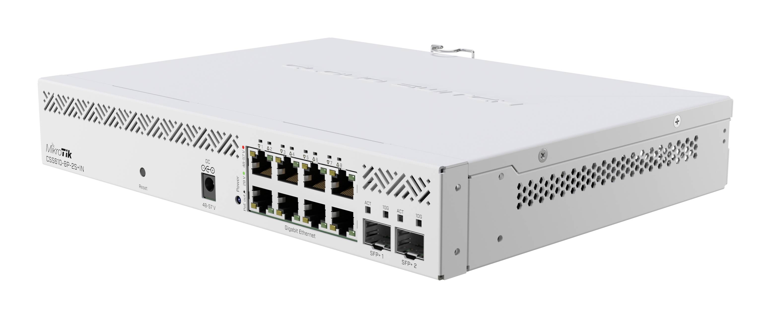 Switch MikroTik CSS610-8P-2S+IN 8x PoE 1G 2x SFP+ 10G 140W Rack SwOS 5