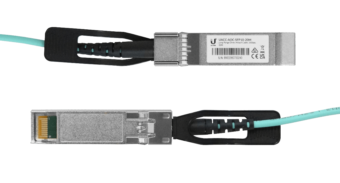 Cable Fibra MM Ubiquiti UA1-20 - SFP+ 10Gbps, Directo, 3mm, Longitud 20m 3