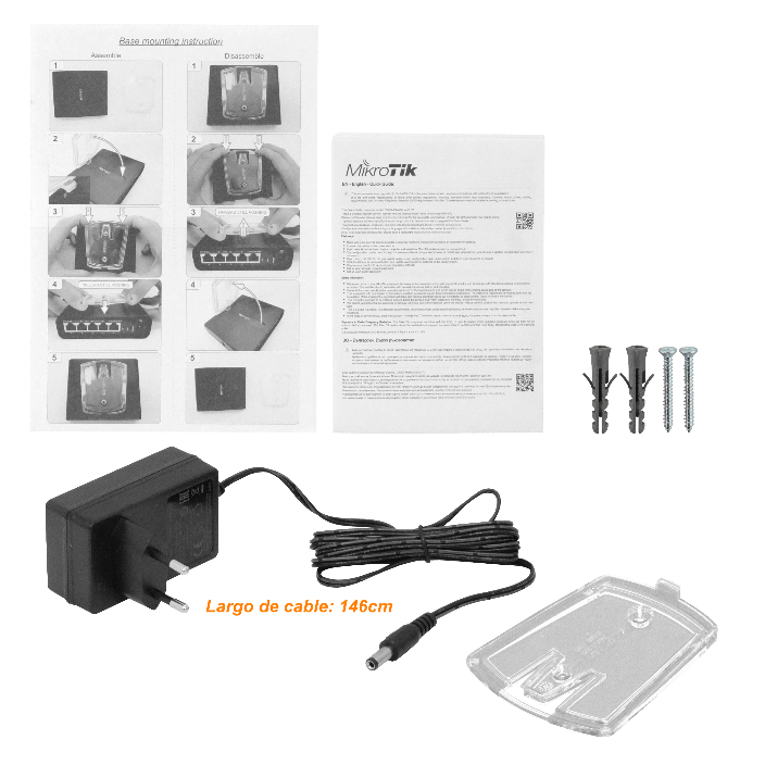 Router Inalámbrico MikroTik hAP ax² - Wi-Fi 6 Dual Band, 5x Puertos Ethernet, PoE In/Out 2