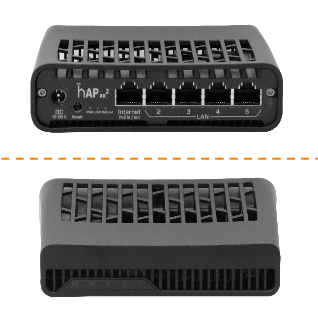 Router Inalámbrico MikroTik hAP ax² - Wi-Fi 6 Dual Band, 5x Puertos Ethernet, PoE In/Out 5
